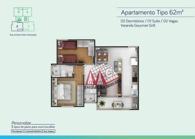 Apartamento, 2 quartos, 65 m² - Foto 2