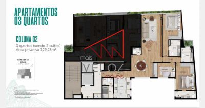 Apartamento, 3 quartos, 129 m² - Foto 3