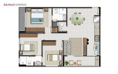 Apartamento, 3 quartos, 74 m² - Foto 1