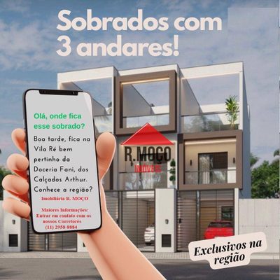 Sobrado, 3 quartos, 129 m² - Foto 1