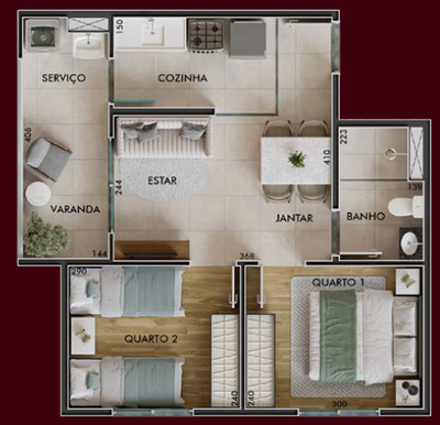 Apartamento, 2 quartos, 41 m² - Foto 2