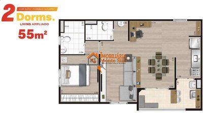 Apartamento, 2 quartos, 55 m² - Foto 3