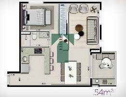 Apartamento, 1 quarto, 36 m² - Foto 1