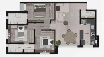 Apartamento, 3 quartos, 87 m² - Foto 1