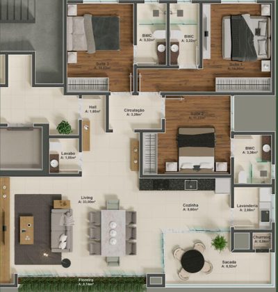 Apartamento, 3 quartos, 123 m² - Foto 5