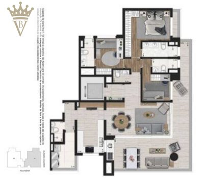 Apartamento, 3 quartos, 153 m² - Foto 2