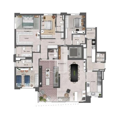 Apartamento, 4 quartos, 206 m² - Foto 1
