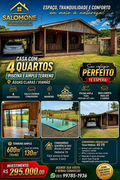 Sítio, 4 quartos, 600 m² - Foto 1