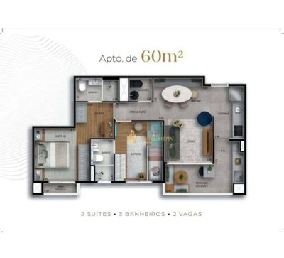 Apartamento, 3 quartos, 80 m² - Foto 3