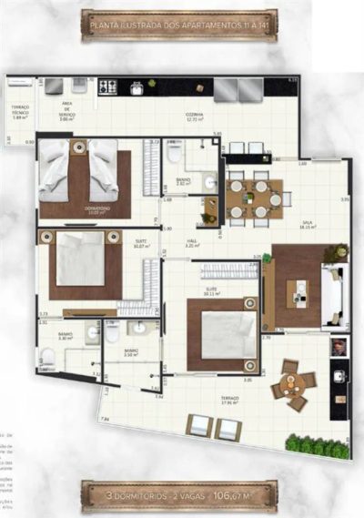 Apartamento, 3 quartos, 106 m² - Foto 3