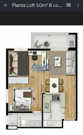 Apartamento, 2 quartos, 50 m² - Foto 3
