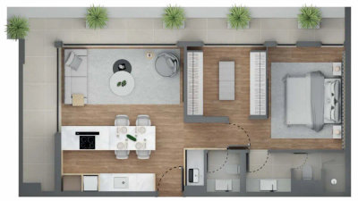 Apartamento, 1 quarto, 96 m² - Foto 2