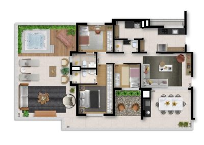 Apartamento, 3 quartos, 156 m² - Foto 2