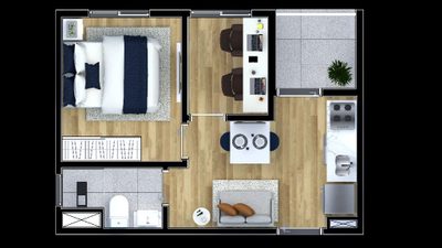 Apartamento, 1 quarto, 27 m² - Foto 1