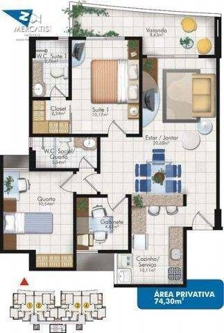 Apartamento, 3 quartos, 74 m² - Foto 4