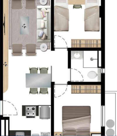 Apartamento, 2 quartos, 49 m² - Foto 3