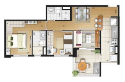 Apartamento, 2 quartos - Foto 1