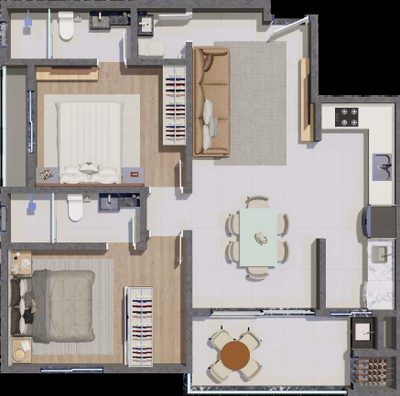 Apartamento, 80 m² - Foto 2