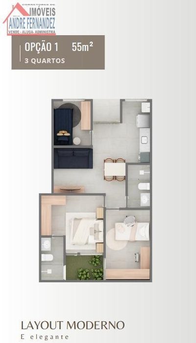 Apartamento, 3 quartos, 61 m² - Foto 5
