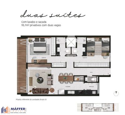 Apartamento, 2 quartos, 93 m² - Foto 2