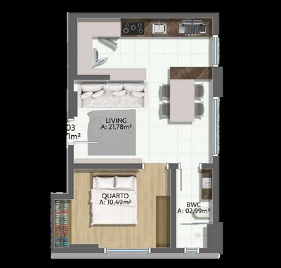 Apartamento, 1 quarto, 40 m² - Foto 4