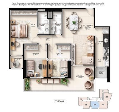 Apartamento, 3 quartos, 95 m² - Foto 2