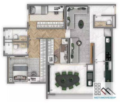 Apartamento, 3 quartos, 100 m² - Foto 1