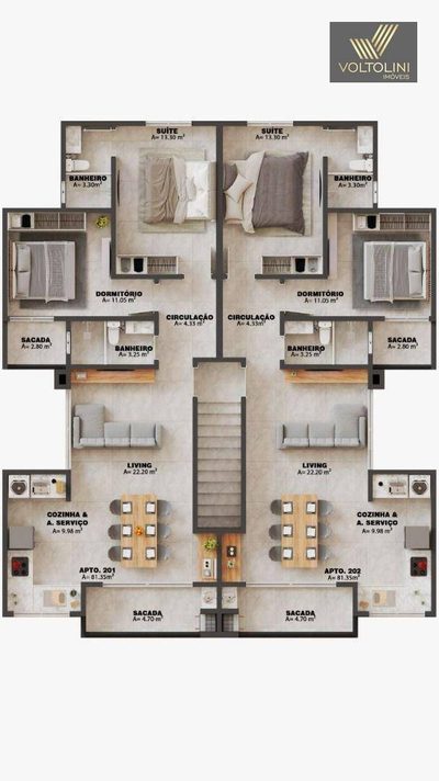 Apartamento, 2 quartos, 82 m² - Foto 3