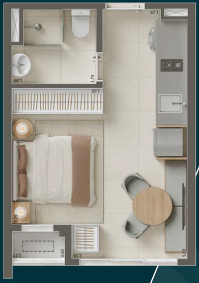 Apartamento, 2 quartos, 58 m² - Foto 5