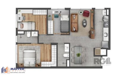Apartamento, 3 quartos, 70 m² - Foto 4