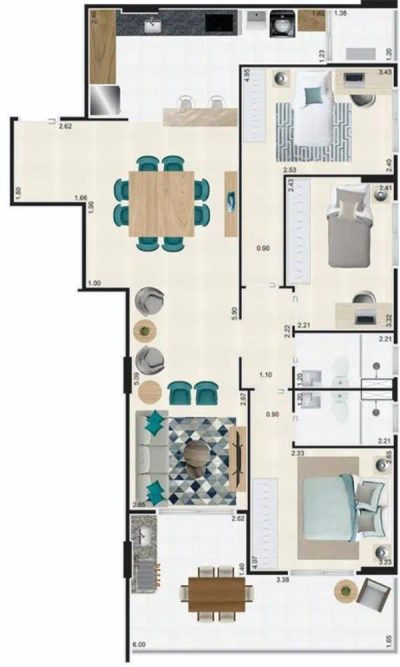 Apartamento, 3 quartos, 102 m² - Foto 2