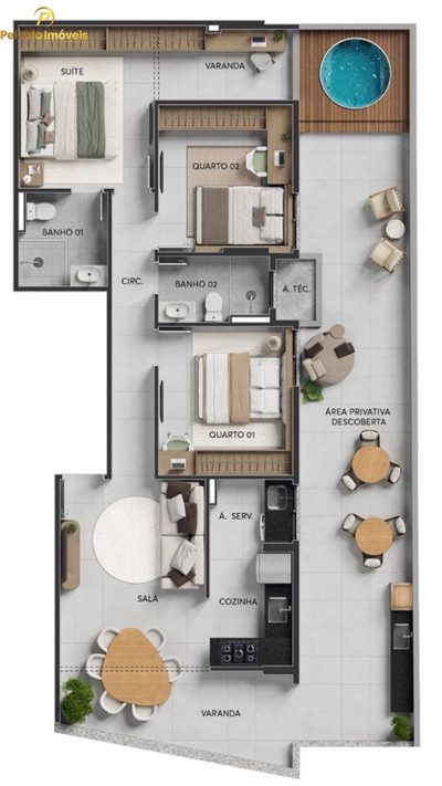 Apartamento, 3 quartos, 121 m² - Foto 3