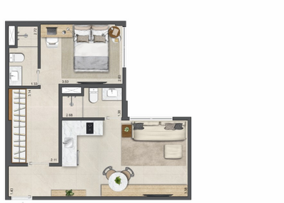 Cobertura, 1 quarto, 37 m² - Foto 5