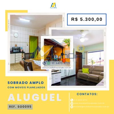 Sobrado, 3 quartos, 218 m² - Foto 1