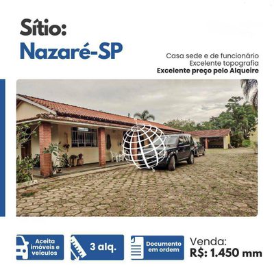 Sítio, 3 quartos, 7 hectares - Foto 1