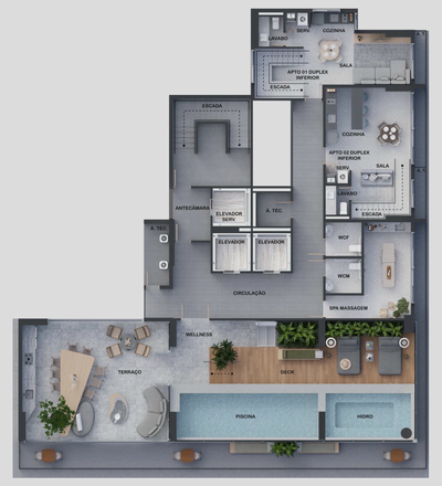 Cobertura, 1 quarto, 57 m² - Foto 2
