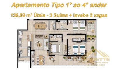 Apartamento, 3 quartos, 136 m² - Foto 1