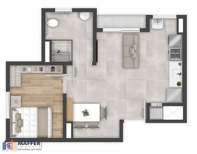 Apartamento, 1 quarto, 39 m² - Foto 3