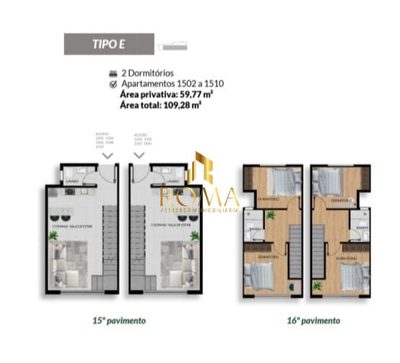Apartamento, 2 quartos, 59 m² - Foto 2