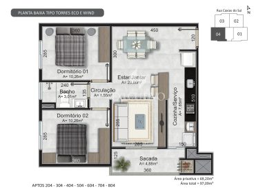 Apartamento, 2 quartos, 69 m² - Foto 5