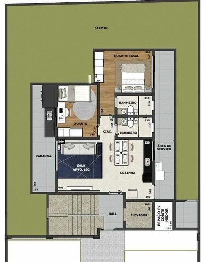 Apartamento, 2 quartos, 71 m² - Foto 3