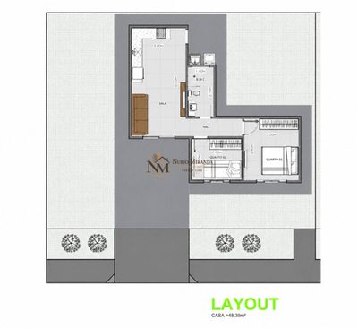 Casa, 2 quartos, 48 m² - Foto 4