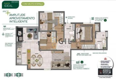 Apartamento, 2 quartos, 65 m² - Foto 2