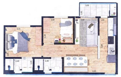 Apartamento, 2 quartos, 50 m² - Foto 4