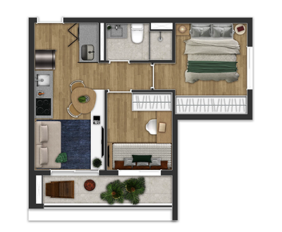 Apartamento, 2 quartos, 39 m² - Foto 5