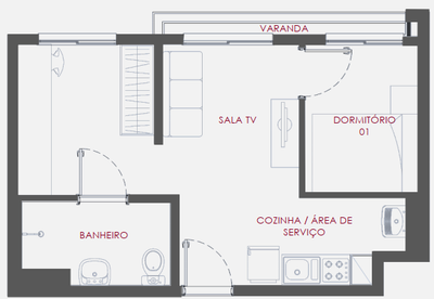Apartamento, 1 quarto, 34 m² - Foto 5