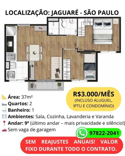 Apartamento, 2 quartos, 37 m² - Foto 1