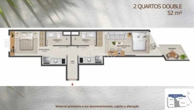 Apartamento, 2 quartos, 52 m² - Foto 2