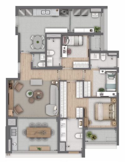 Apartamento, 3 quartos, 126 m² - Foto 2