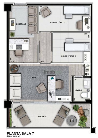 Sala-Conjunto, 74 m² - Foto 3